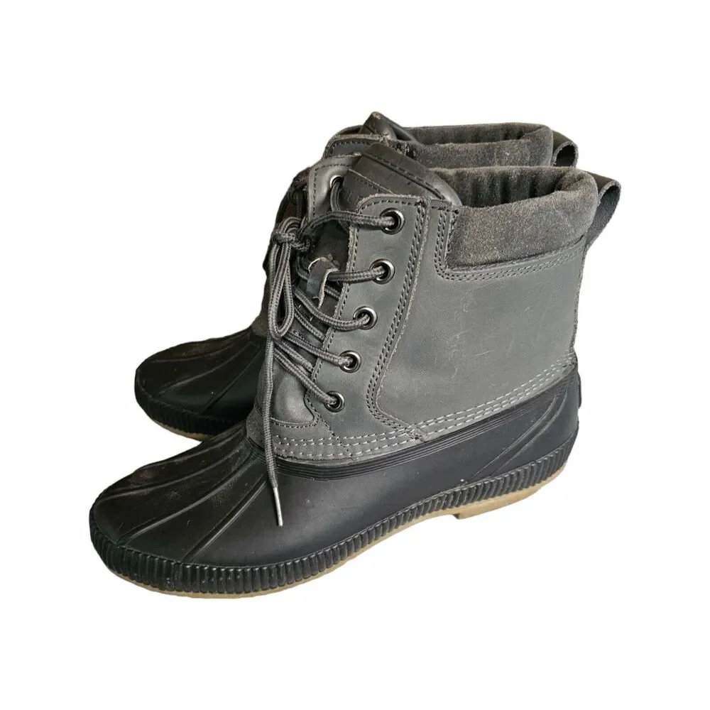 🖤 Tommy Hilfiger‎ Charlie Duck Boots – Gray – Size 8 – Water Resistant